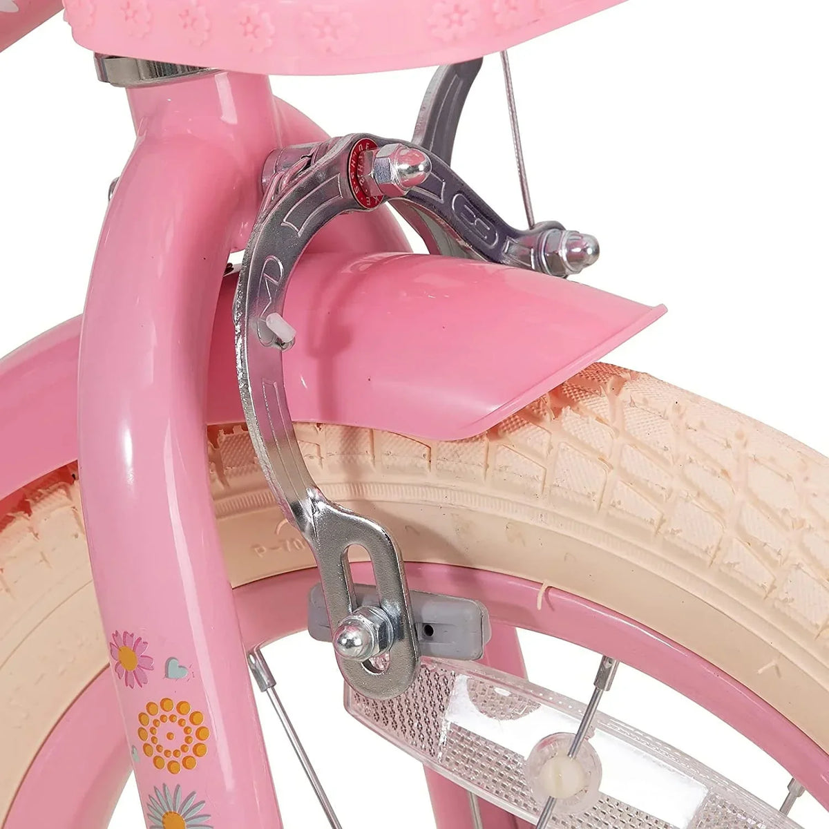 Nouveauté 2026 – Vélo enfant Little Daisy 12 pouces pour filles de 2 à 4 ans, avec stabilisateurs, panier et rubans décoratifs. Couleur rose