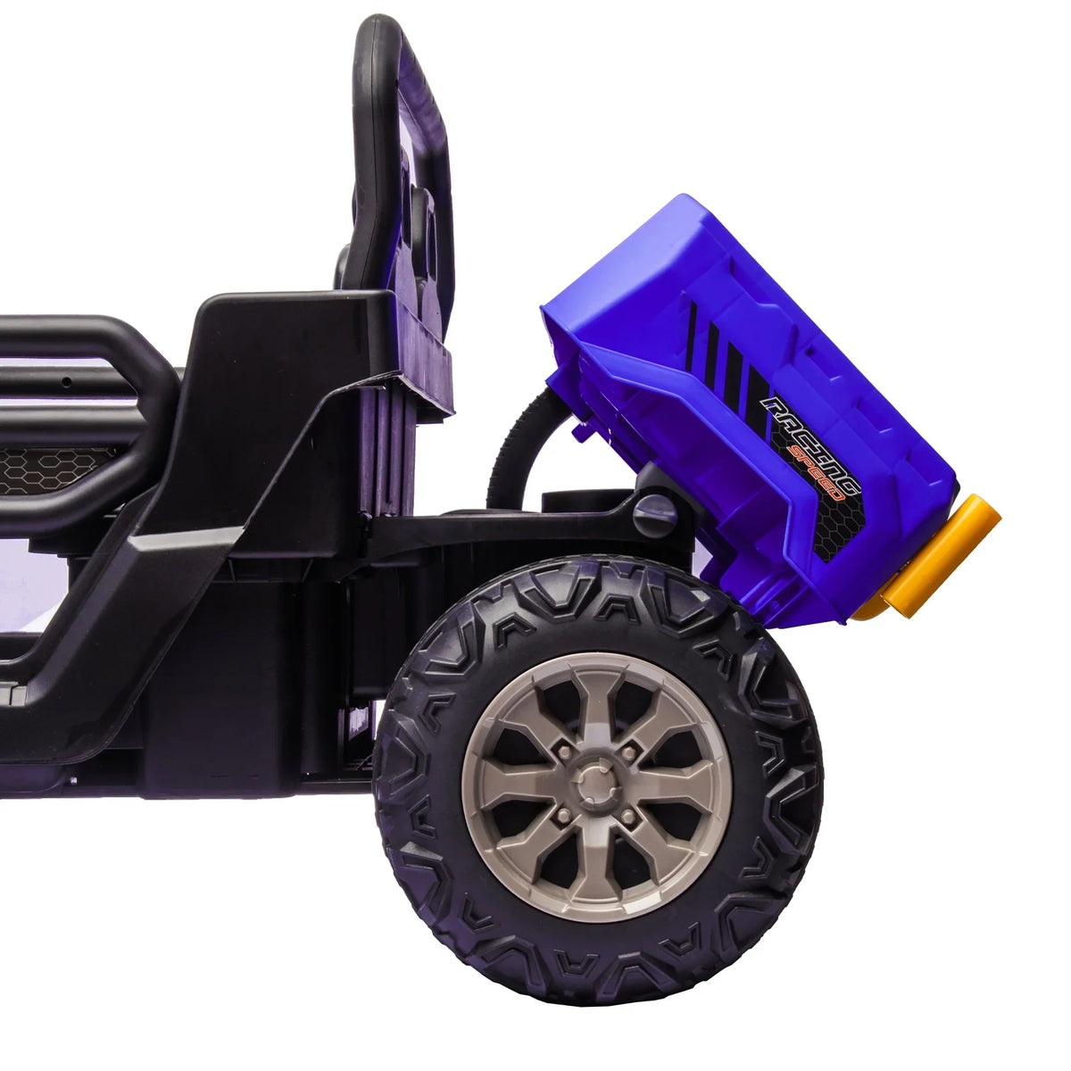 Nouveauté 2026 – Camion électrique Xuanlur 24V 2 places pour enfants , avec moteur 2x200W, benne basculante/pelle, pneus résistants, lumières LED, musique et télécommande, noir