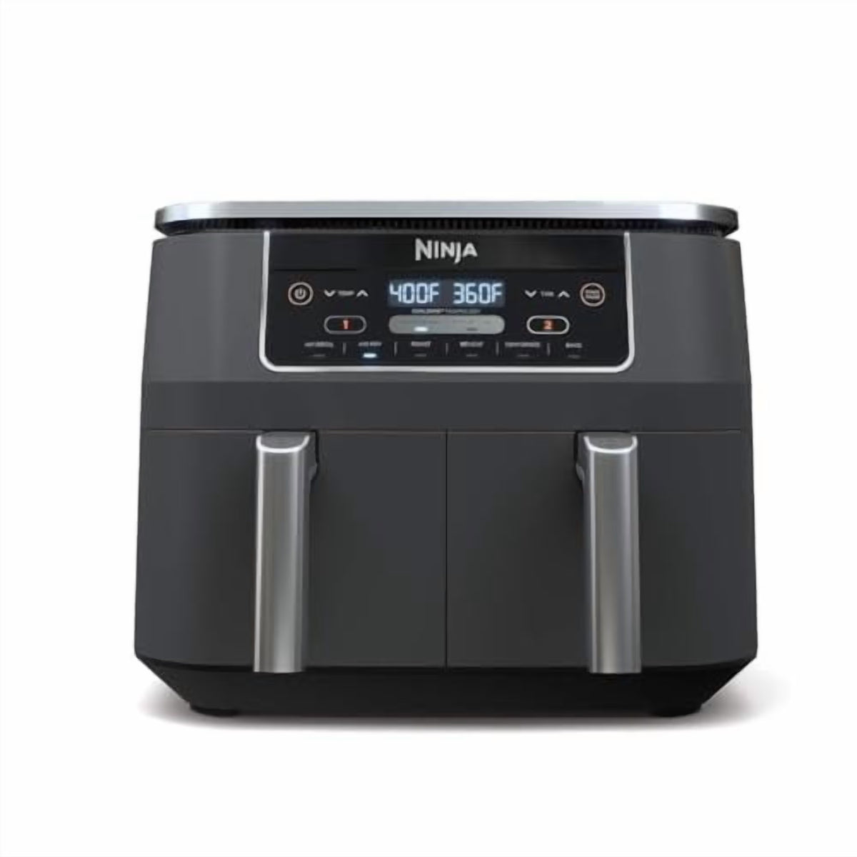 Nouveauté 2026 – Friteuse à air Ninja DZ201 Foodi 8 pintes 6-en-1 DualZone à 2 paniers avec 2 paniers de friture indépendants, fonctions Match Cook et Smart Finish pour rôtir, griller, déshydrater et plus encore pour des repas rapides et faciles, gri