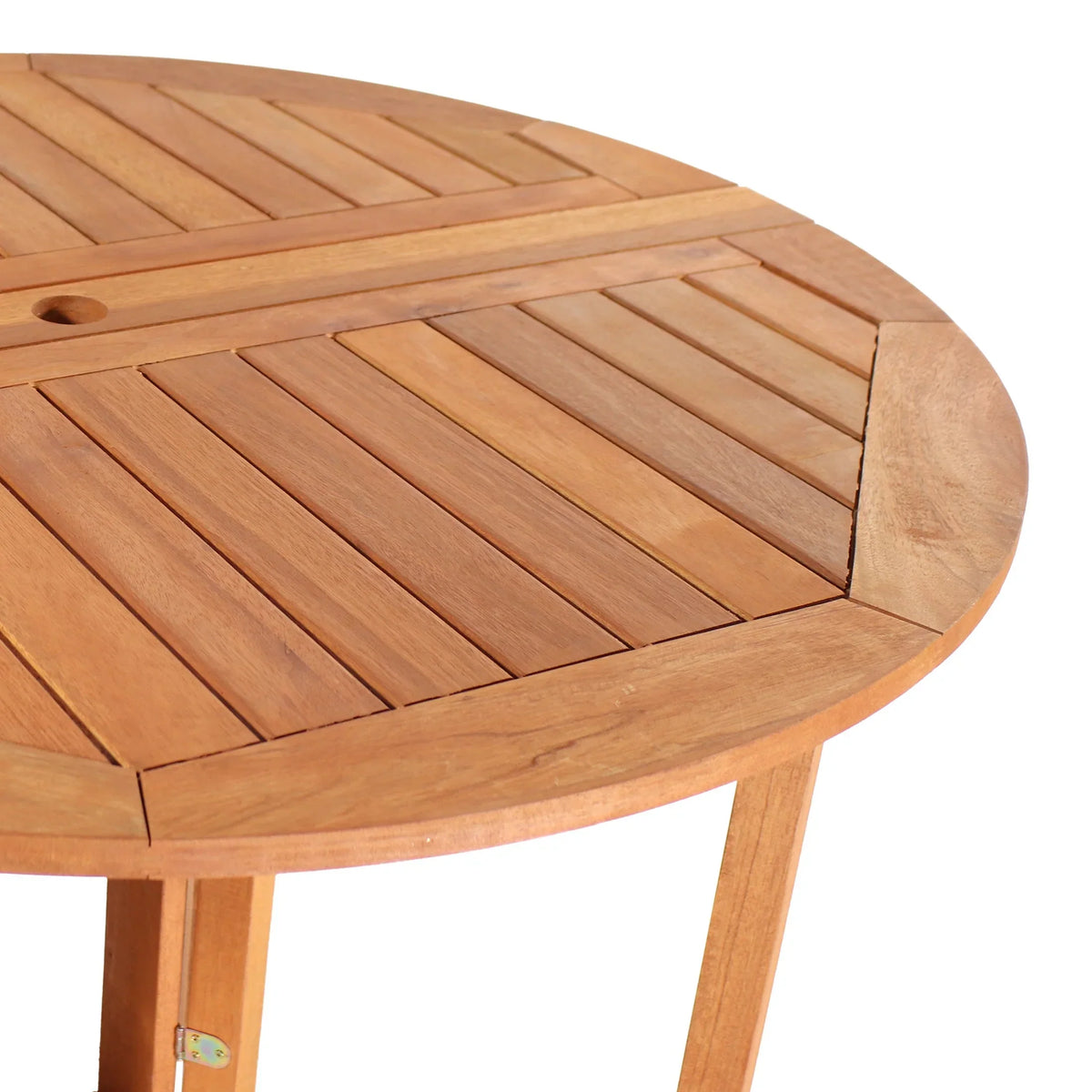 Nouveauté 2026 – Table de salle à manger d'extérieur Sunnydaze 47,25" en bois dur malaisien à abattants