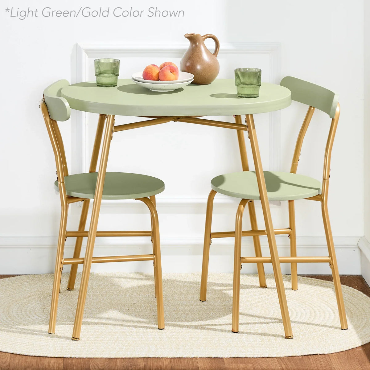 Nouveauté 2026 – Ensemble table et chaises ovales modernes 3 pièces Best Choice Products , petit coin repas avec 2 chaises - Noir/Noir