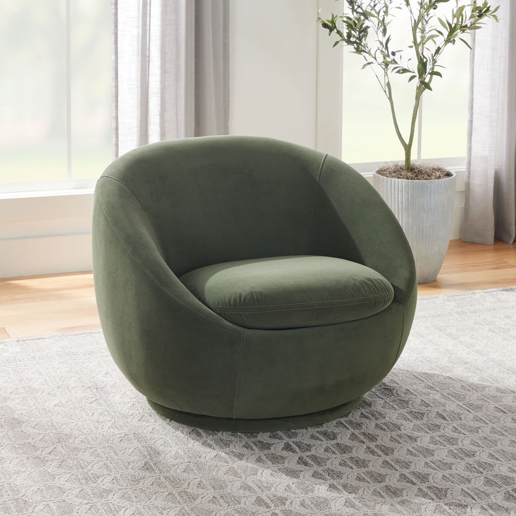 Nouveauté 2026 – Fauteuil pivotant Mira de Better Homes & Gardens , en peau de mouton retournée crème