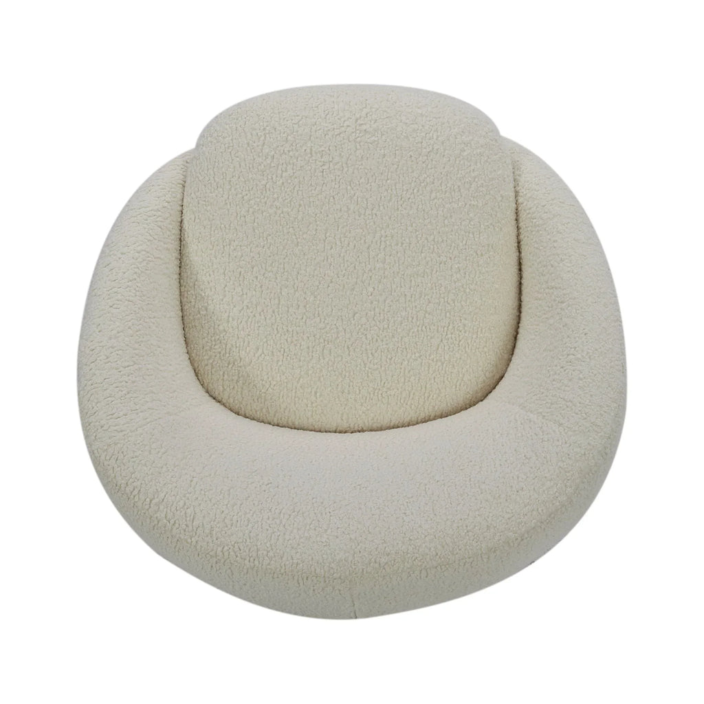 Nouveauté 2026 – Fauteuil pivotant Mira de Better Homes & Gardens , en peau de mouton retournée crème