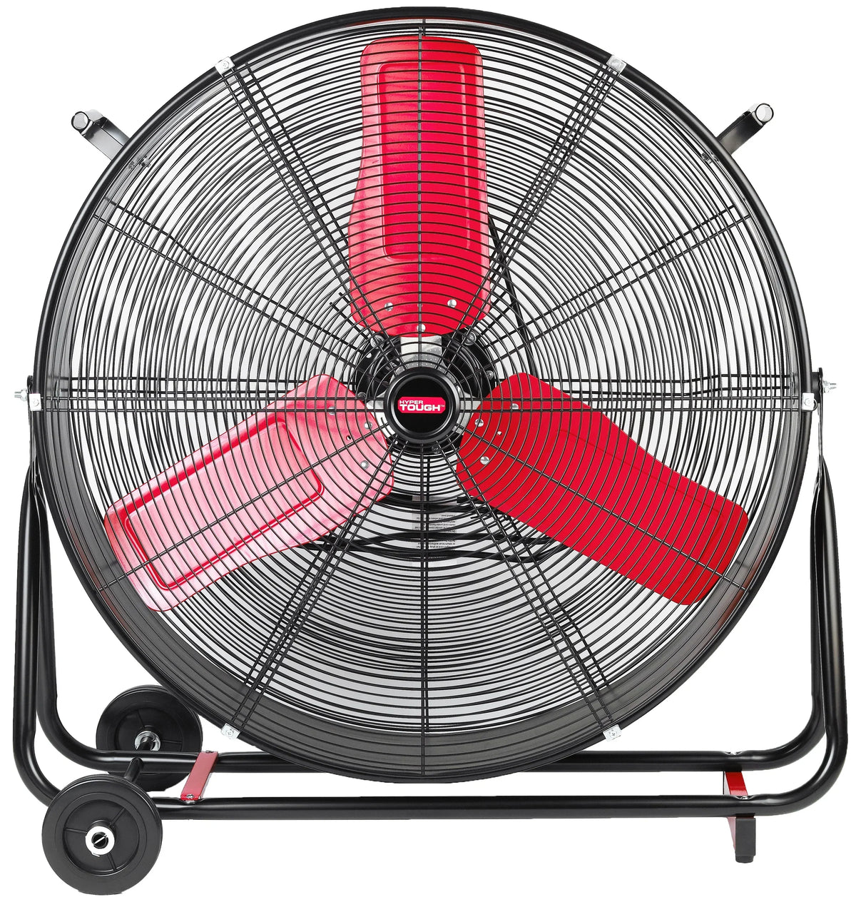 Nouveauté 2026 – Ventilateur tambour incliné haute vitesse Hyper Tough 30 pouces, rouge et noir