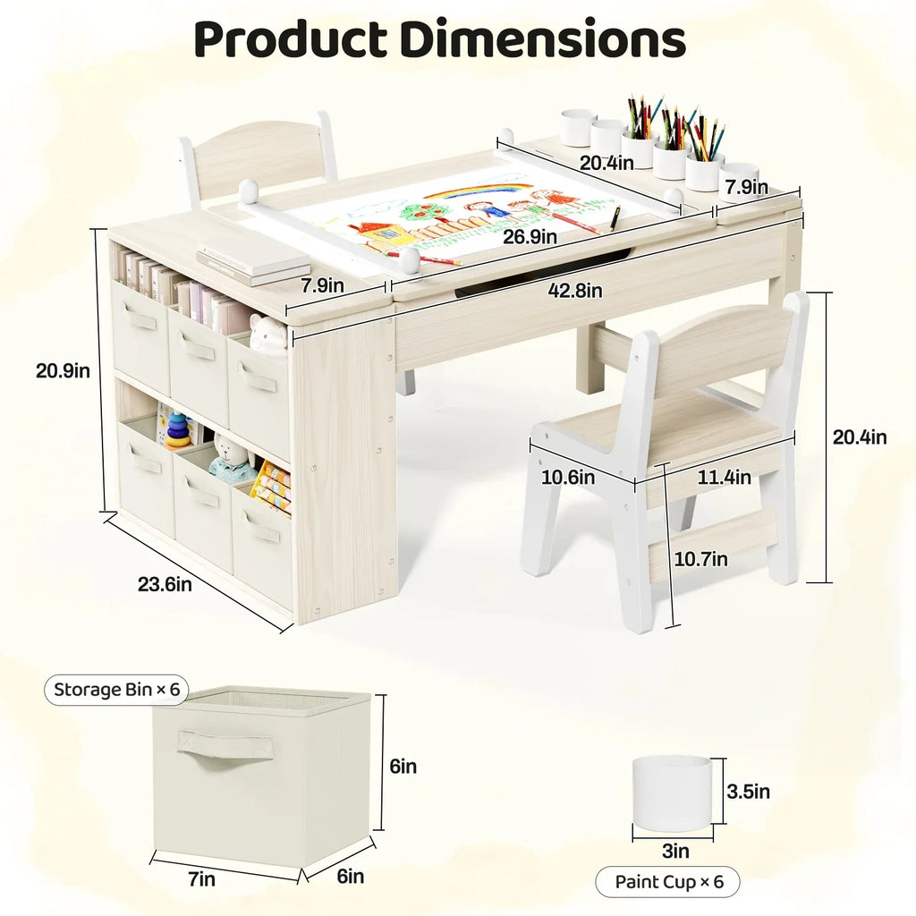 Nouveauté 2026 – Ensemble table et 2 chaises LAZY BUDDY pour enfants , chevalet 2 en 1 et table de bricolage pour tout-petits avec bacs de rangement, gobelets de peinture et rouleau de papier, idéal pour les enfants de 3 ans et plus