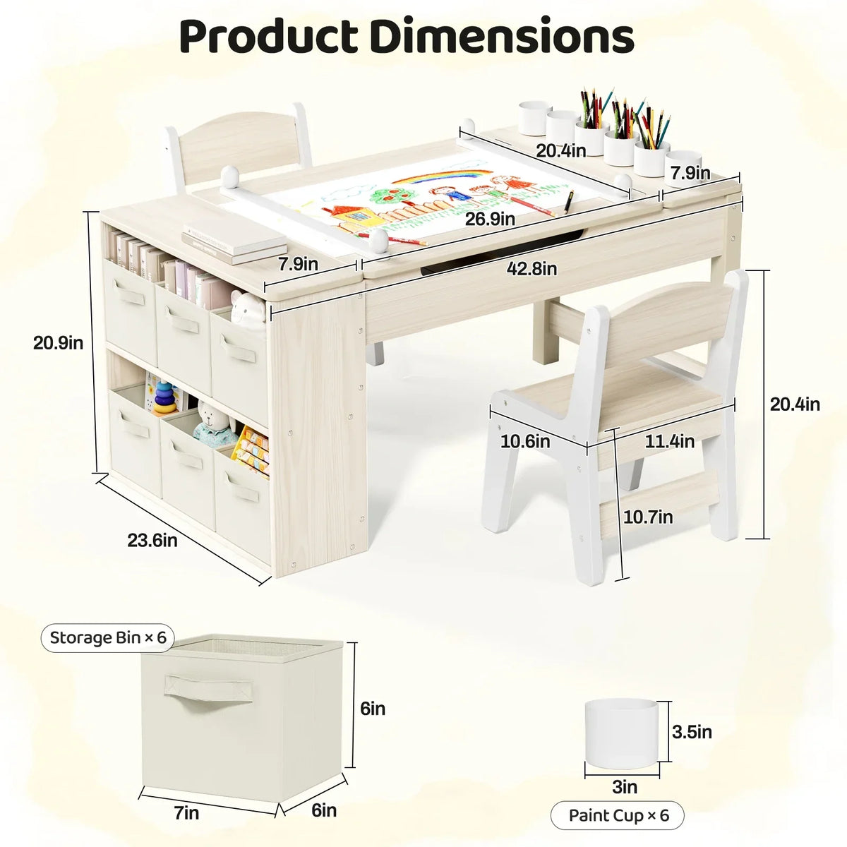 Nouveauté 2026 – Ensemble table et 2 chaises LAZY BUDDY pour enfants , chevalet 2 en 1 et table de bricolage pour tout-petits avec bacs de rangement, gobelets de peinture et rouleau de papier, idéal pour les enfants de 3 ans et plus