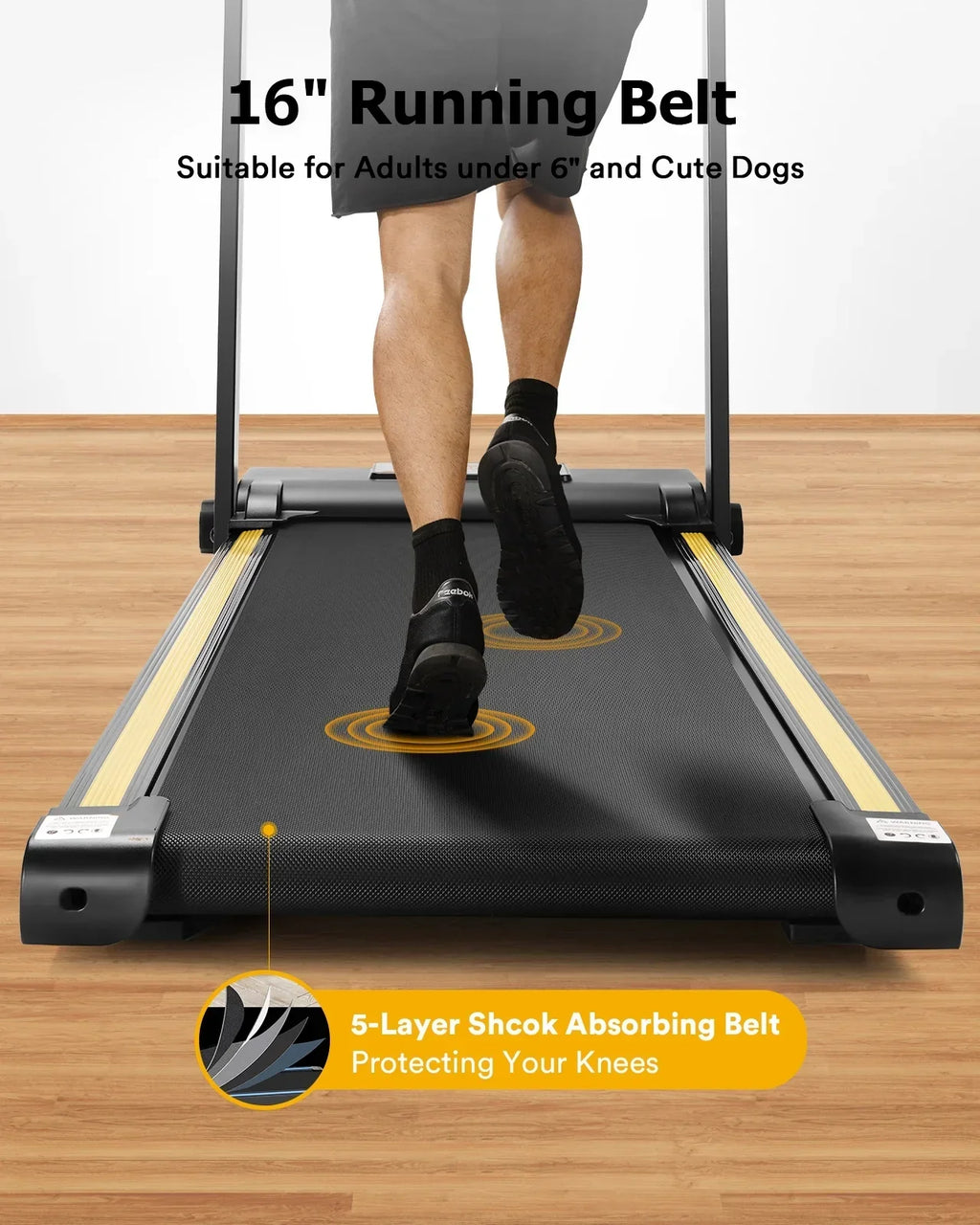 Nouveauté 2026 – Tapis de course pliable UREVO , mini-tapis de course portable de 2,25 CV pour la maison et le bureau, tapis de course compact avec 12 modes HIIT, écran LCD, capacité de 120 kg