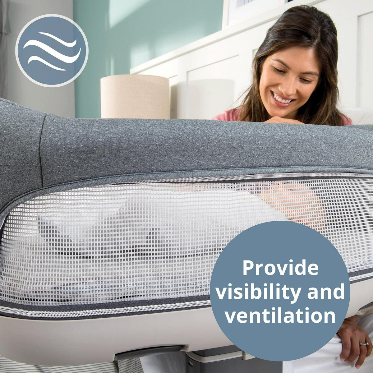 Nouveauté 2026 – Chicco Close to You Berceau de chevet portable 3 en 1 avec table à langer intégrée - Gris chiné (Gris). Neuf