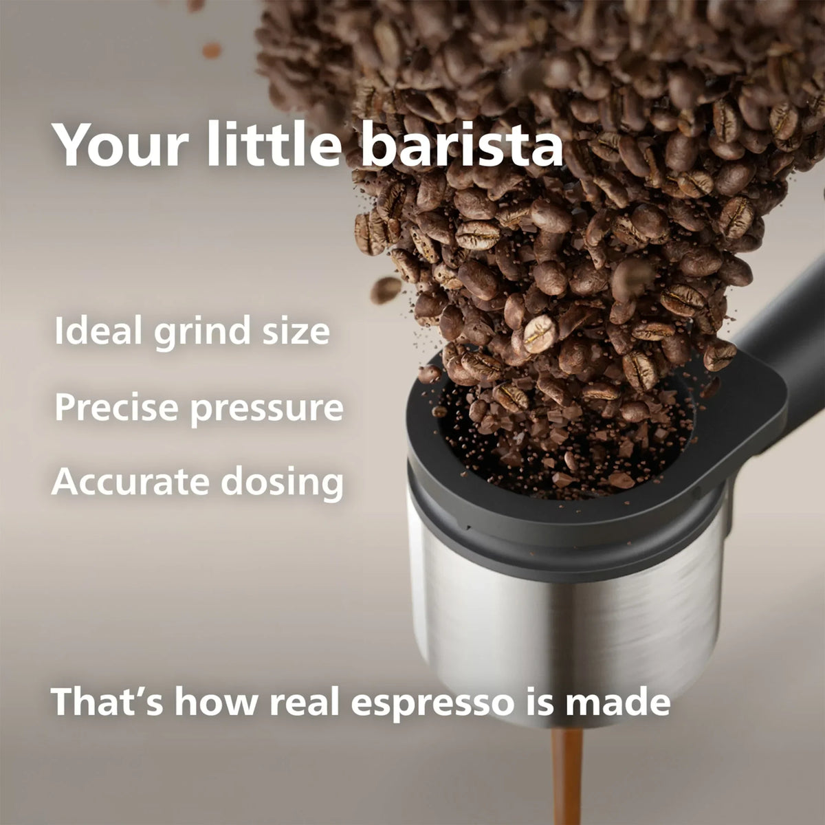 Nouveauté 2026 – Machine à expresso automatique Philips Baristina , blanc laiteux