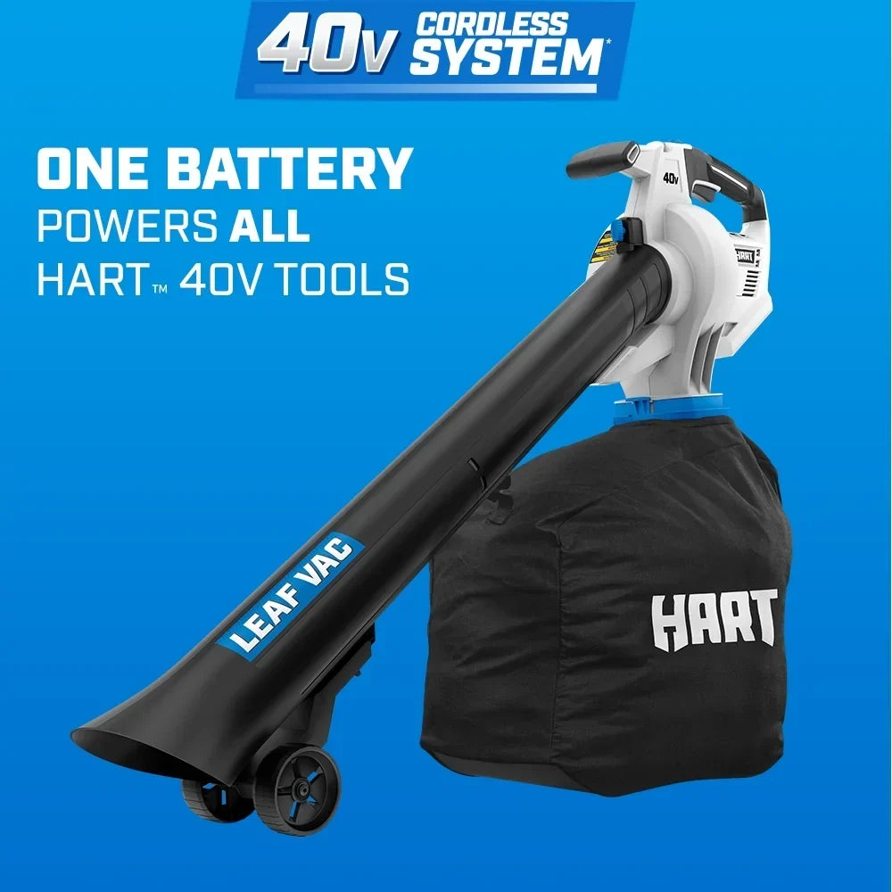 Nouveauté 2026 – Kit aspirateur à feuilles sans fil HART 40V , (1) batterie lithium-ion 4,0 Ah