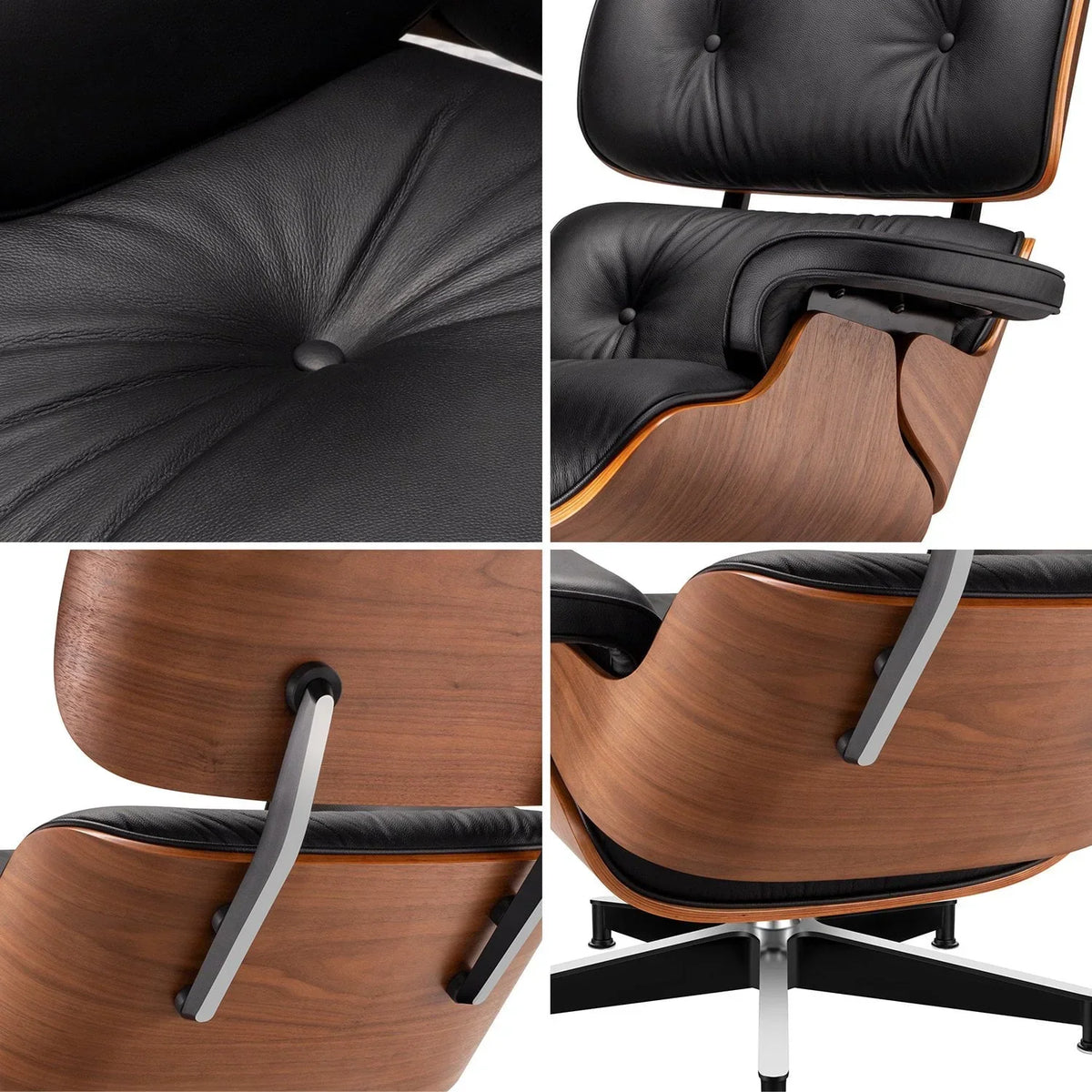 Nouveauté 2026 – Fauteuil lounge , fauteuil lounge style milieu du siècle, canapé en cuir pleine fleur pour salon, ensemble fauteuil lounge et repose-pieds moderne pour intérieur, chaise longue pour bureau ou bureau