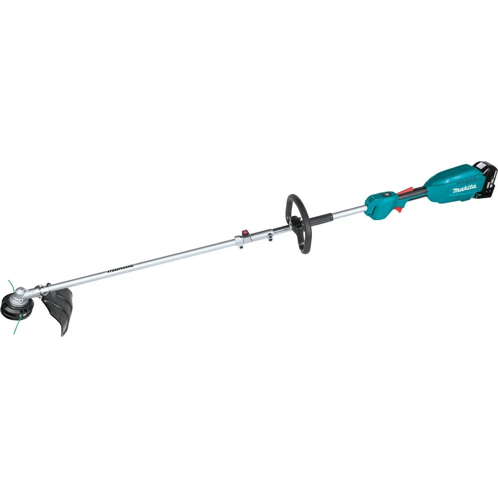 Nouveauté 2026 – Kit de tête motrice sans fil Makita XUX02SM1X1 18V LXT sans balais au lithium-ion avec arbre à couple et accessoire de coupe-bordures de 13 pouces (4 Ah