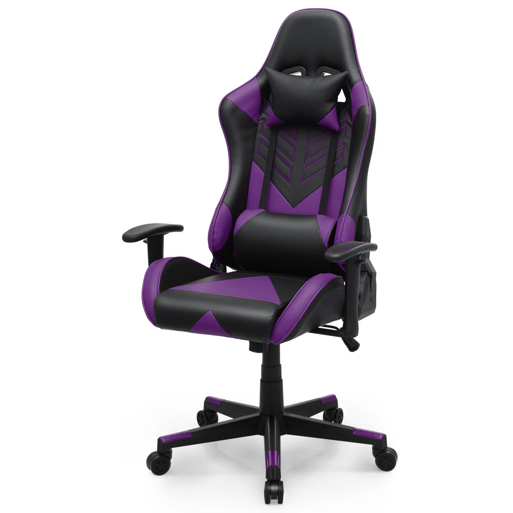 Nouveauté 2026 – Chaise de jeu ergonomique Magshion , chaise de jeu confortable, chaise de bureau en cuir, chaise de jeu pivotante et réglable, bleue