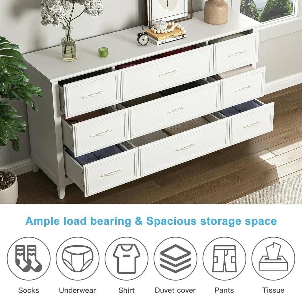 Nouveauté 2026 – Commode moderne Kadyn à 6 tiroirs, meuble en bois, commode pour chambre, meuble de rangement de cuisine avec tiroirs, commode (noire