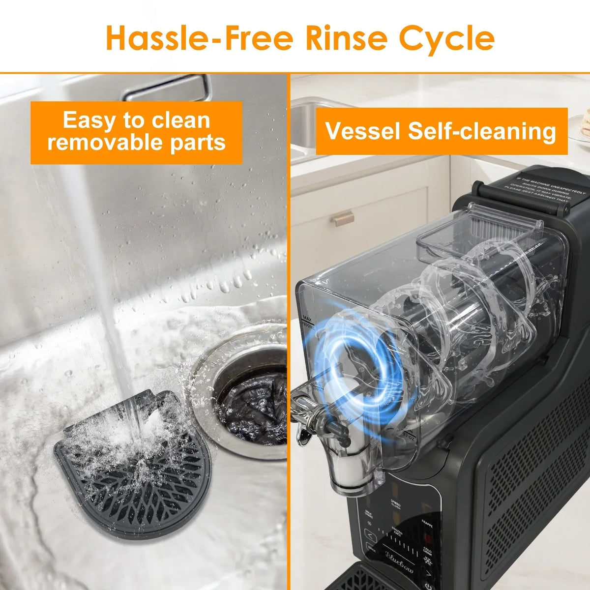 Nouveauté 2026 – Machine à granita Bluebow pour la maison, récipient de 2,5 L avec 6 programmes prédéfinis, sans glace, idéale pour les smoothies, frappés, milkshakes et autres boissons glacées