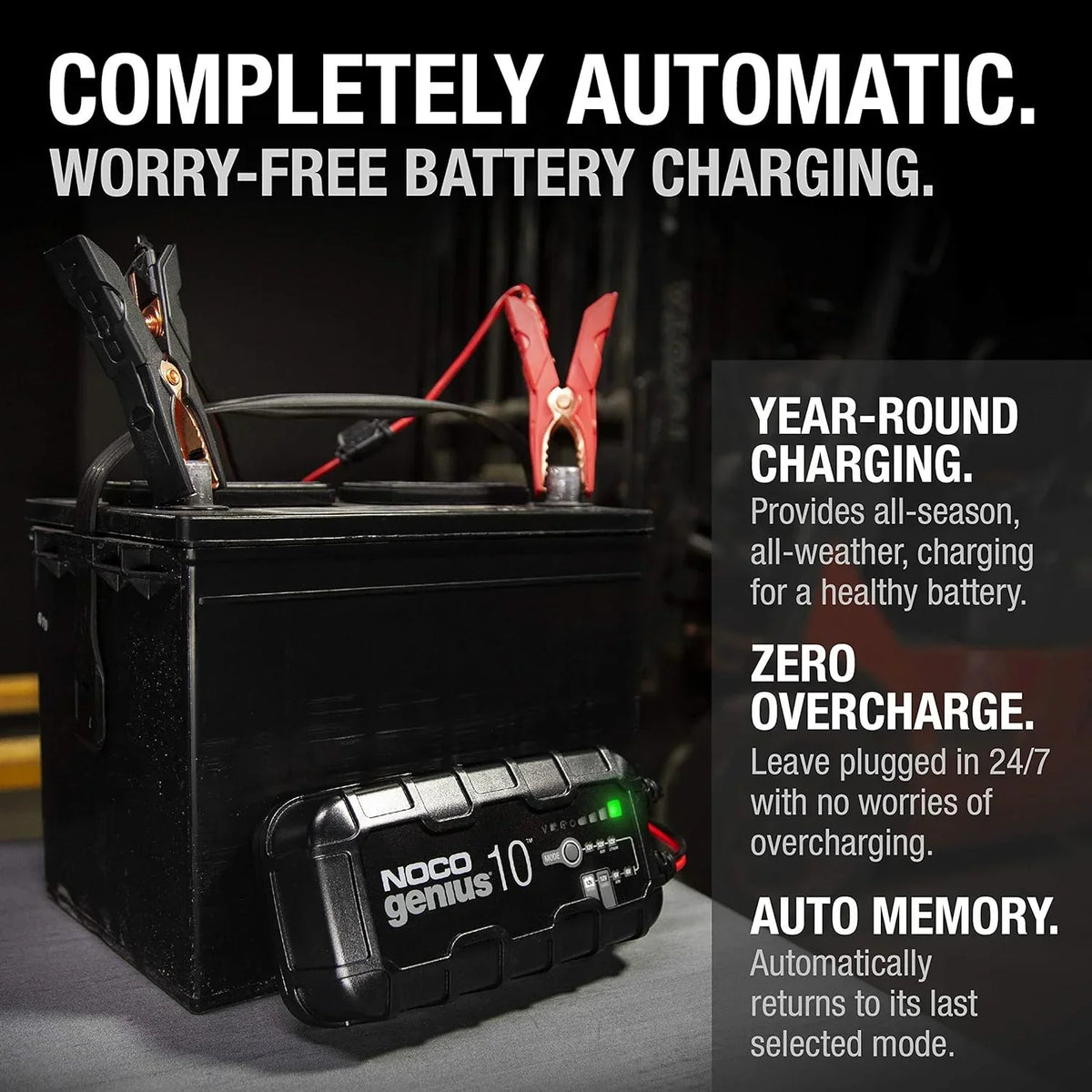 Nouveauté 2026 – NOCO GENIUS10 : Chargeur, mainteneur et désulfateur de batterie intelligent 10 A 6 V/12 V