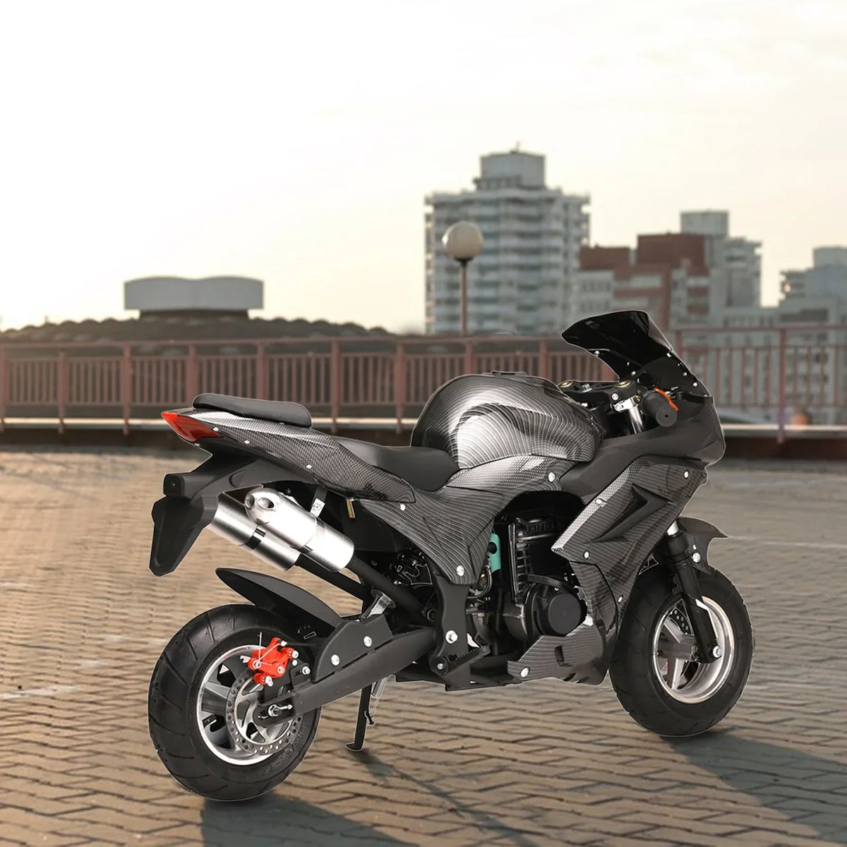 Nouveauté 2026 – Mini moto à essence AQQW 49cc pour adultes et enfants, moteur 4 temps, jouet électrique, charge maximale 200 kg, cadeau idéal pour les enfants