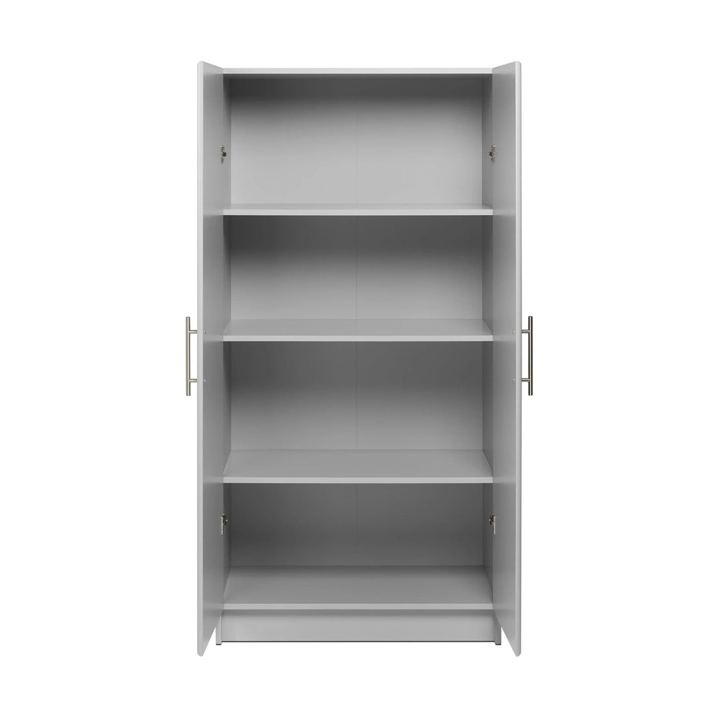 Nouveauté 2026 – Armoire de rangement sur pied Prepac Elite 2 portes, gris clair