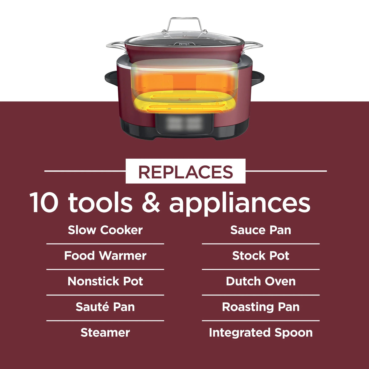 Nouveauté 2026 – Cuiseur multifonction Ninja Foodi Possible Cooker 8,5 qt, saveur tarte aux cerises, MC1000WM