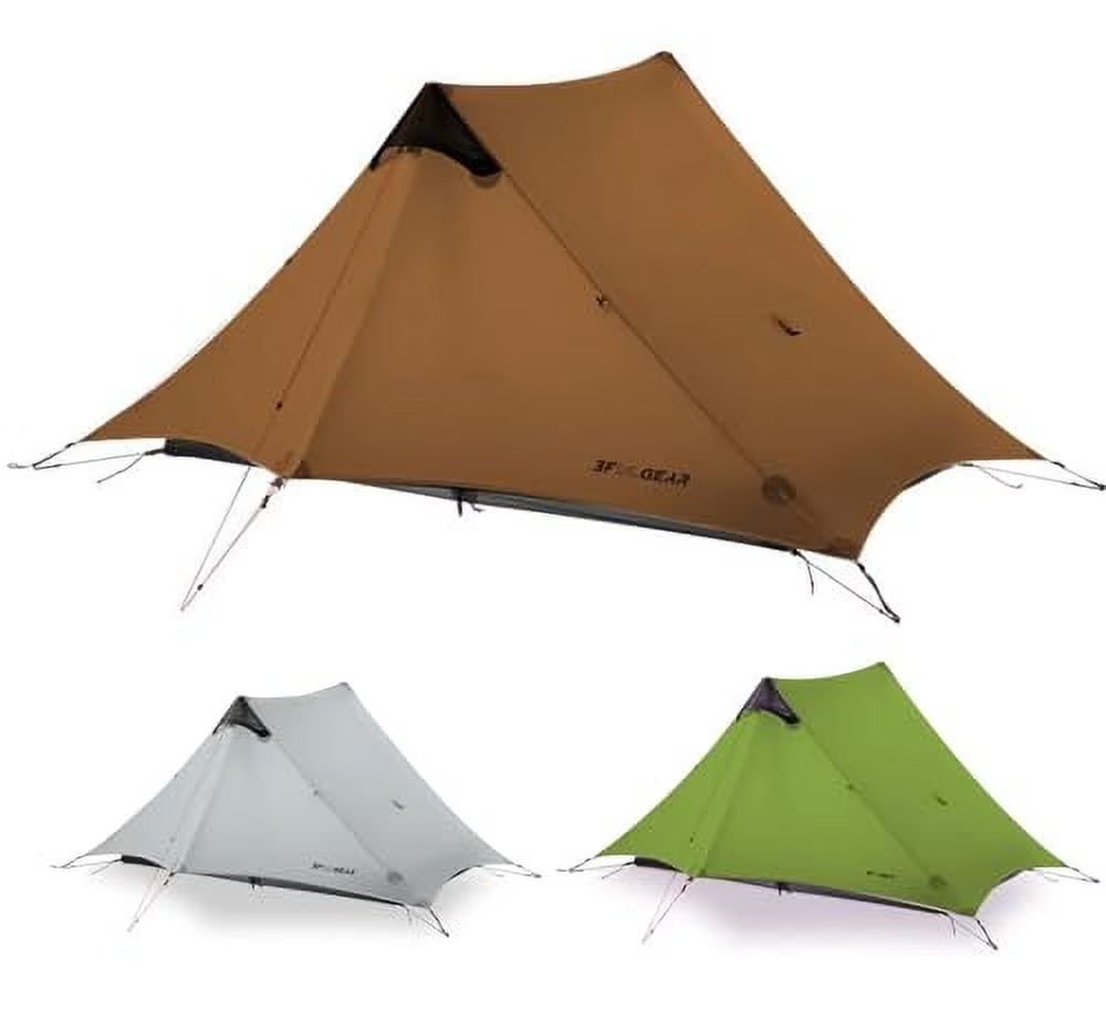 Nouveauté 2026 – Tente ultralégère 3F UL Gear Lanshan , imperméable, professionnelle, pour la randonnée, 2 personnes, camping, 4 saisons (kaki - 2 personnes, 4 saisons