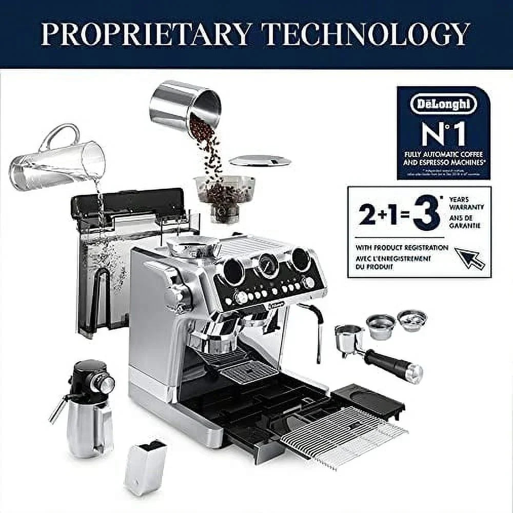 Nouveauté 2026 – De'Longhi EC9665M La Specialista Maestro Machine à expresso, acier inoxydable, argent, noir