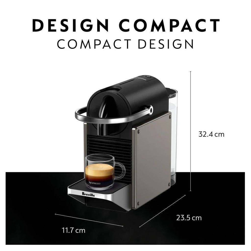 Nouveauté 2026 – Machine à expresso Nespresso Pixie par Breville, Titan - BEC440TTN