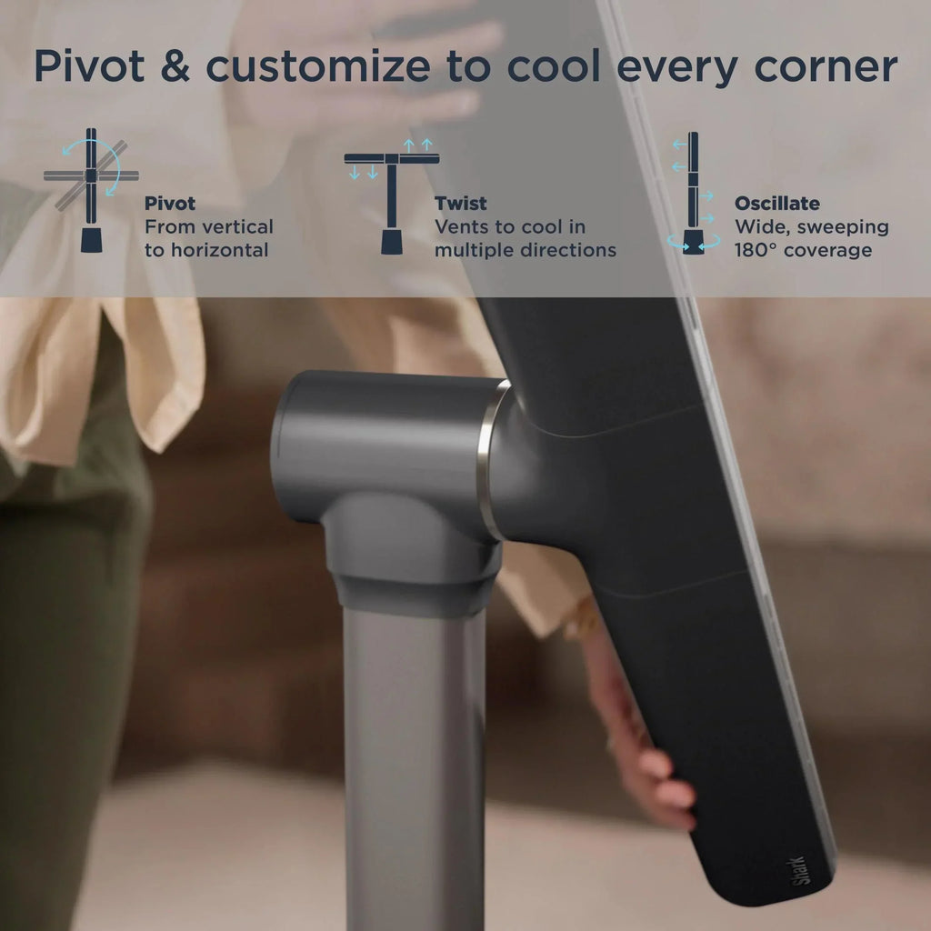Nouveauté 2026 – Ventilateur Shark TurboBlade XL « Tour sans pales ultra-personnalisable, pivotante, rotative, oscillante à 180° », TF200, anthracite