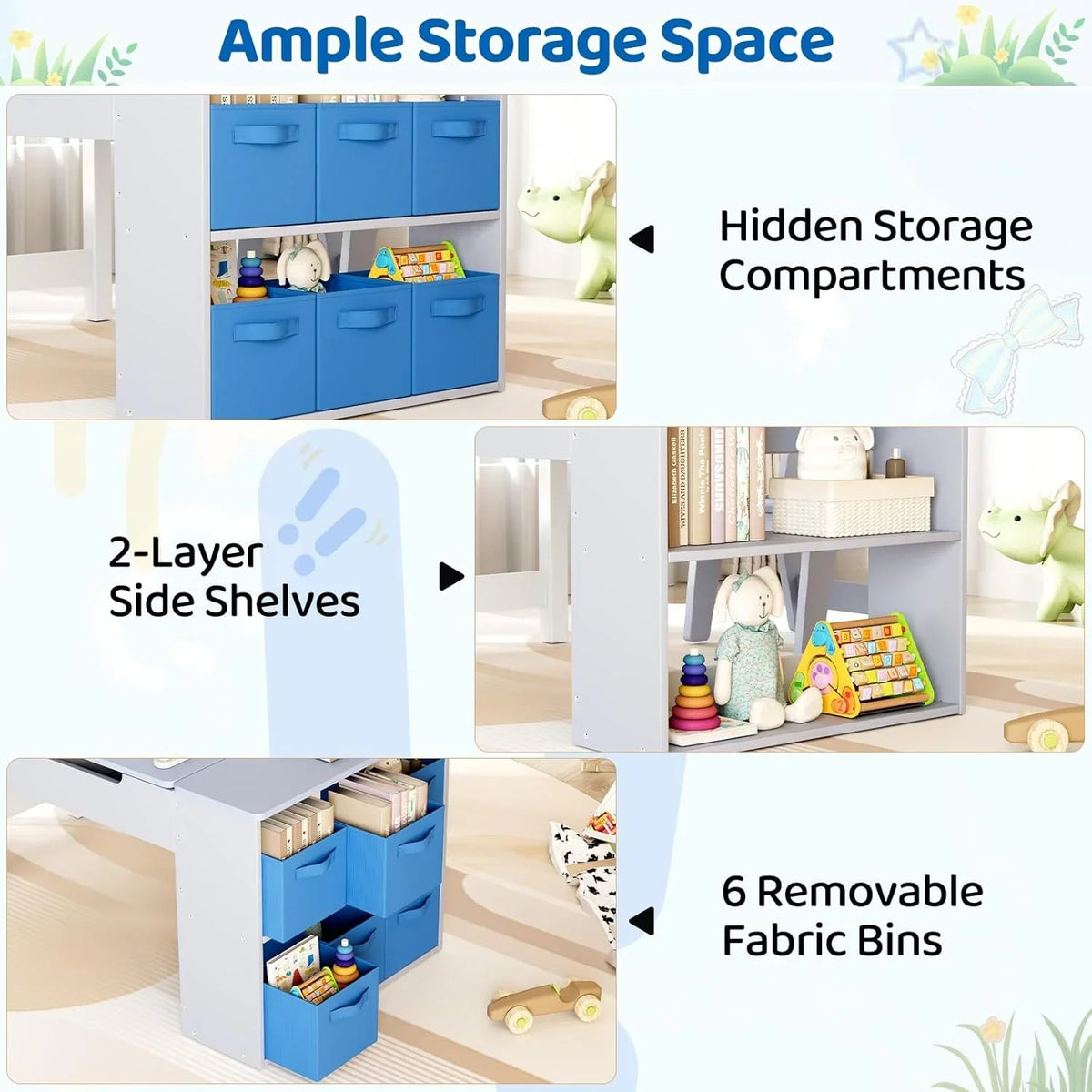 Nouveauté 2026 – Ensemble table et 2 chaises LAZY BUDDY pour enfants , chevalet 2 en 1 et table de bricolage pour tout-petits avec bacs de rangement, gobelets de peinture et rouleau de papier, idéal pour les enfants de 3 ans et plus