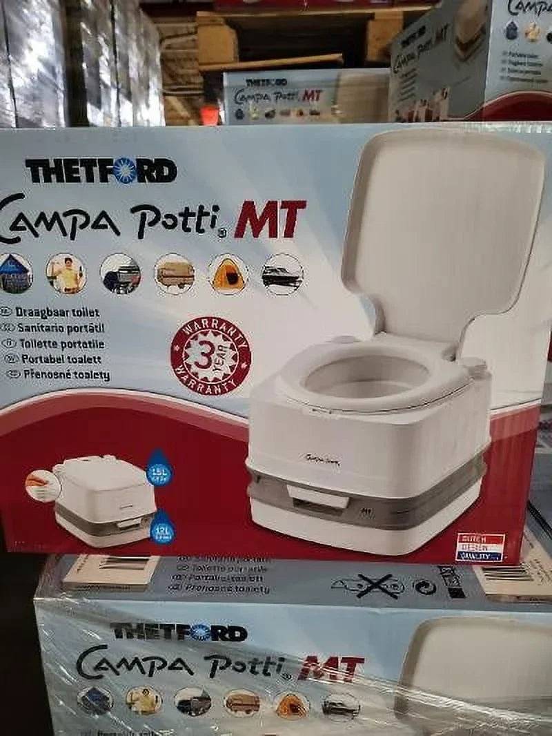 Nouveauté 2026 – Thetford Campa-Potti MT, Toilettes portables de 4 gallons, Longueur 16,8 x Largeur 15,1 po x Hauteur 13 po