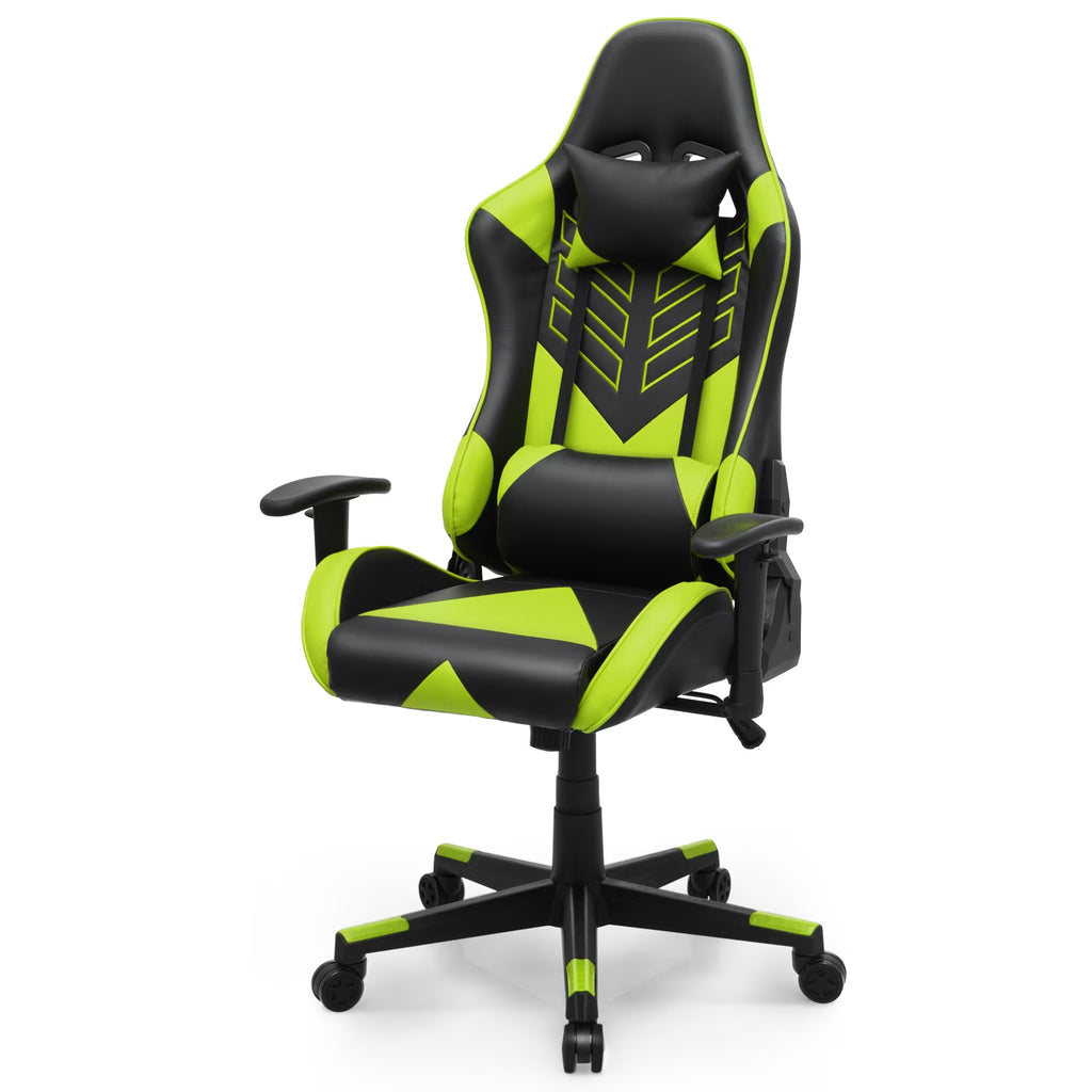 Nouveauté 2026 – Chaise de jeu ergonomique Magshion , chaise de jeu confortable, chaise de bureau en cuir, chaise de jeu pivotante et réglable, bleue