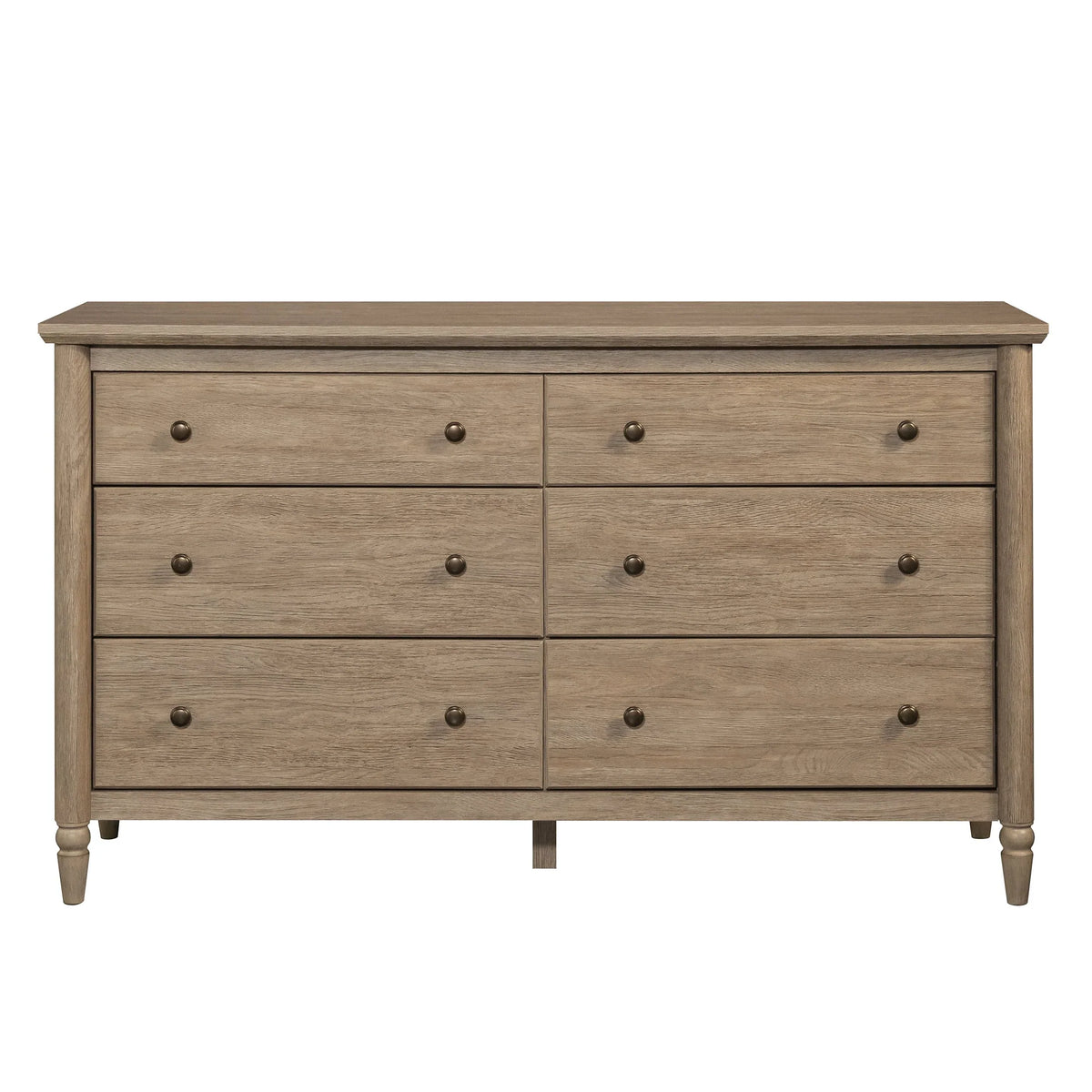 Nouveauté 2026 – Commode Monroe à 6 tiroirs, finition chêne brossé, My Texas House