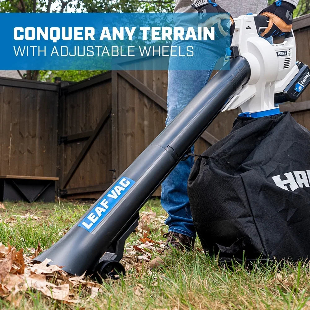 Nouveauté 2026 – Kit aspirateur à feuilles sans fil HART 40V , (1) batterie lithium-ion 4,0 Ah