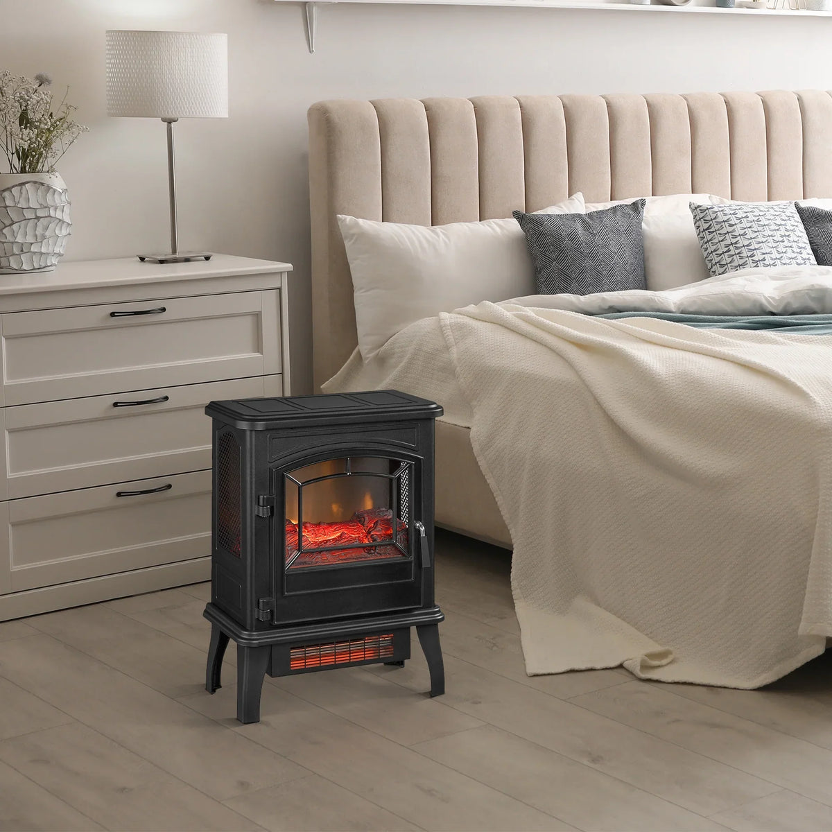 Nouveauté 2026 – Poêle électrique infrarouge à quartz ClassicFlame 17,5" W, bleu insigne