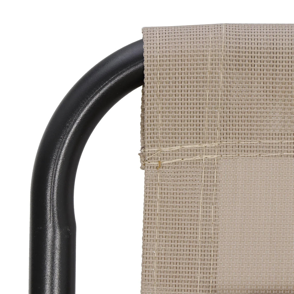 Nouveauté 2026 – HomGarden Lot de 2 chaises zéro gravité en acier - Beige