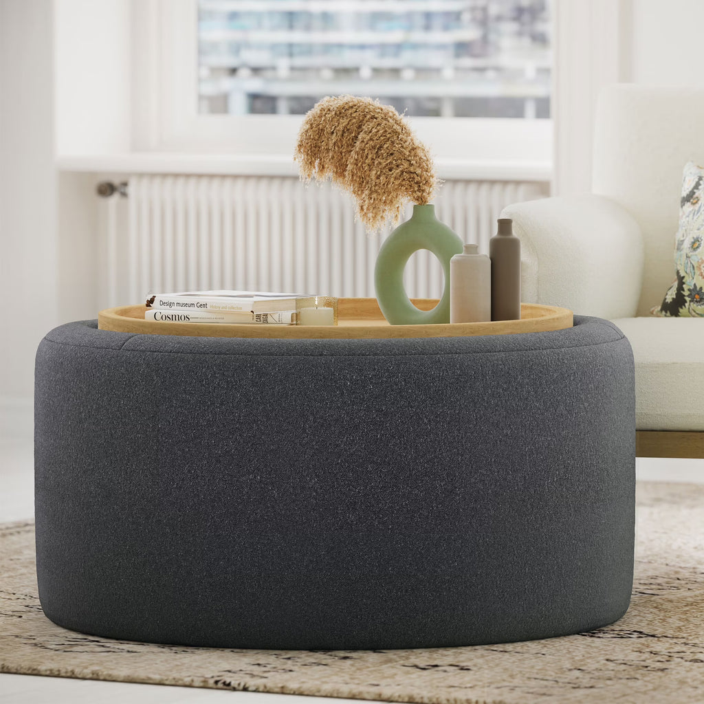 Nouveauté 2026 – Table basse Beautiful Drew Stowaway avec rangement, par Drew Barrymore, couleur crème