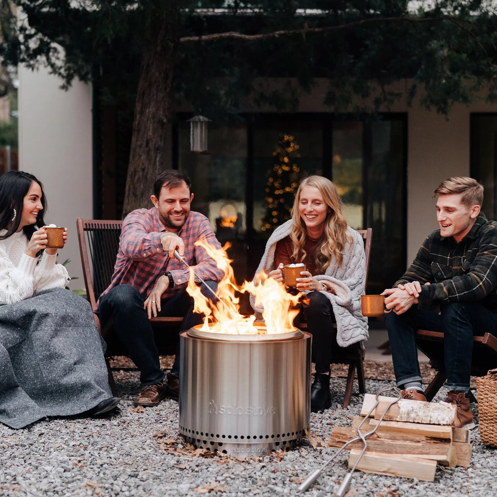 Nouveauté 2026 – Foyer extérieur portable Solo Stove Bonfire 2.0 avec support, sans fumée | Foyers à bois avec bac à cendres amovible, idéal pour le camping, en acier inoxydable, H : 42,5 cm x Ø : 49,5 cm, 11,4 kg