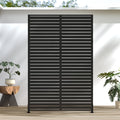 Nouveauté 2026 – Panneau de séparation extérieur en métal noir MAYEERTY 72*47" pour patio, style classique à persiennes