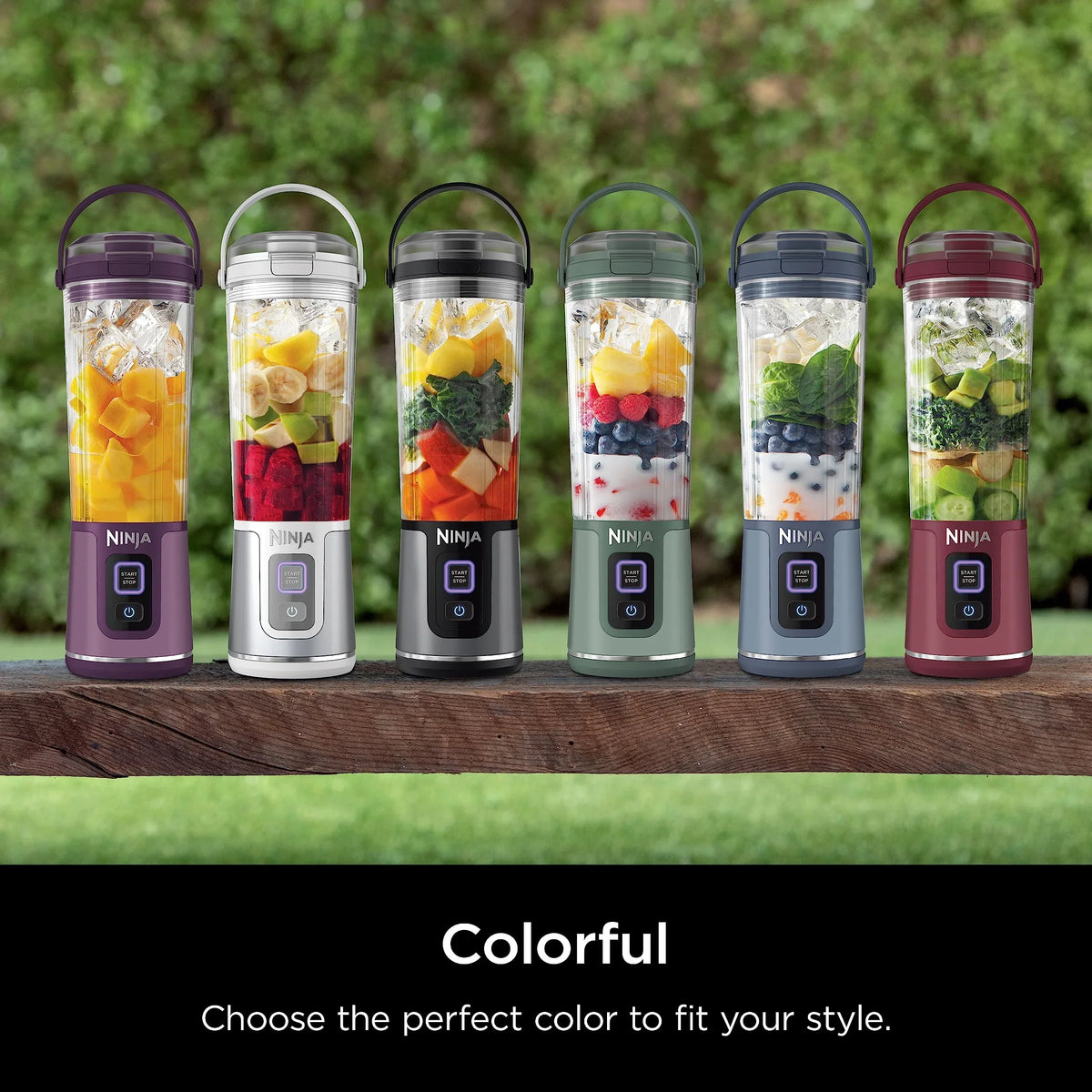 Nouveauté 2026 – Blender portable Ninja Blast , sans fil, bol de 532 ml (18 oz), blender individuel pour milkshakes et smoothies, sans BPA, couvercle étanche et bec verseur, rechargeable par USB-C, pièces compatibles lave-vaisselle, violet métallisé