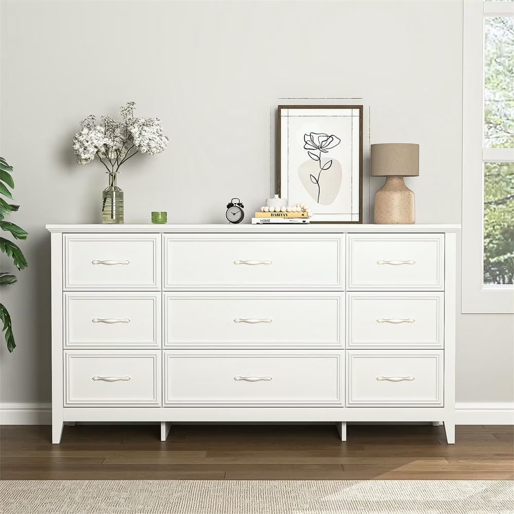 Nouveauté 2026 – Commode moderne Kadyn à 6 tiroirs, meuble en bois, commode pour chambre, meuble de rangement de cuisine avec tiroirs, commode (noire