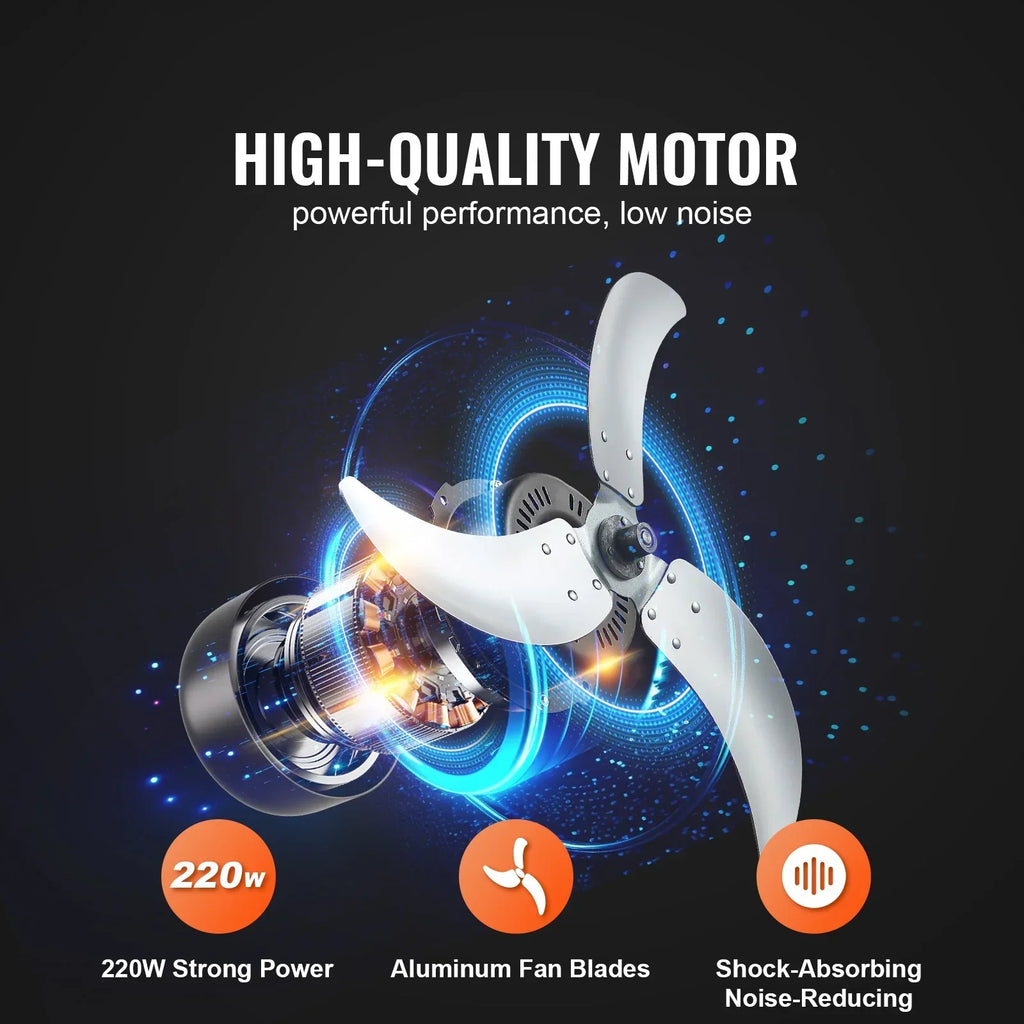 Nouveauté 2026 – Ventilateur industriel à tambour KFFKFF , 30 pouces, haute vitesse, 3 vitesses, 13 000 CFM, robuste pour usage commercial, mécanisme d'inclinaison flexible à 360°, idéal pour entrepôt, atelier, usine et sous-sol