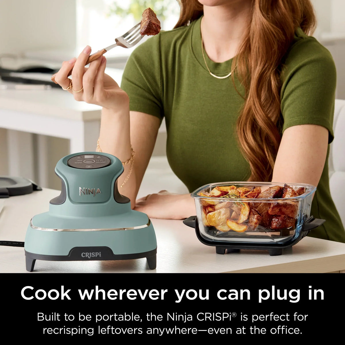 Nouveauté 2026 – Friteuse à air portable Ninja Crispi 4-en-1 en verre , récipients de 4 pintes et 6 tasses, Cyberspace