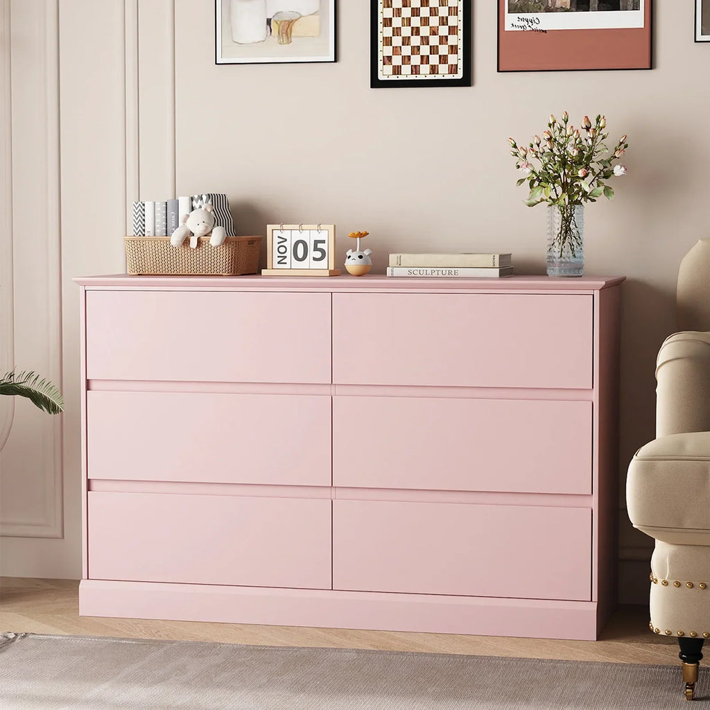 Nouveauté 2026 – Commode blanche neuve , commode à 6 tiroirs, meuble de rangement double, meuble d'appoint pour chambre ou salon