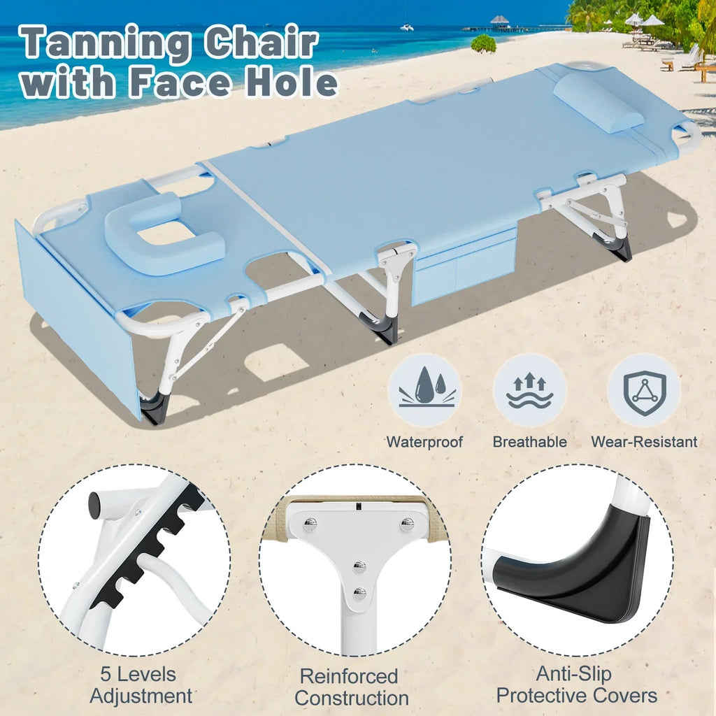 Nouveauté 2026 – Chaise longue MOPHOTO avec matelas, supportant jusqu'à 200 kg, lit de camp portable et robuste, réglable, idéal pour le camping, la piscine, la plage et la terrasse