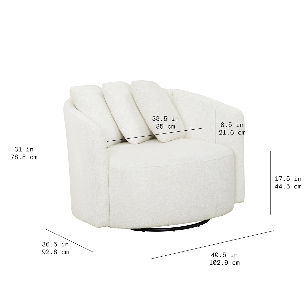 Nouveauté 2026 – Fauteuil d'appoint Beautiful Drew de Drew Barrymore (édition ), coloris crème bouclé