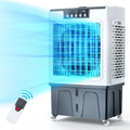 Nouveauté 2026 – Refroidisseur évaporatif E , 2100 CFM, refroidisseur d'air à oscillation de 120 pouces avec télécommande, minuterie 24 h, 3 vitesses de ventilation pour une utilisation intérieure et extérieure, 7,9 gallons