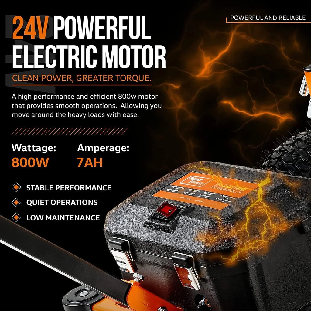 Nouveauté 2026 – Remorque motorisée SuperHandy avec pneus de remorquage - 24 V, capacité de remorquage de 1633 kg, poids sur la boule d'attelage de 272 kg