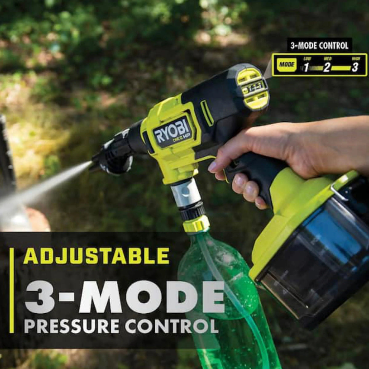 Nouveauté 2026 – Nettoyeur haute pression électrique sans fil Ryobi ONE+ HP 600 PSI à 0,7 GPM 18 V, eau froide, tuyau de siphon de 6 m