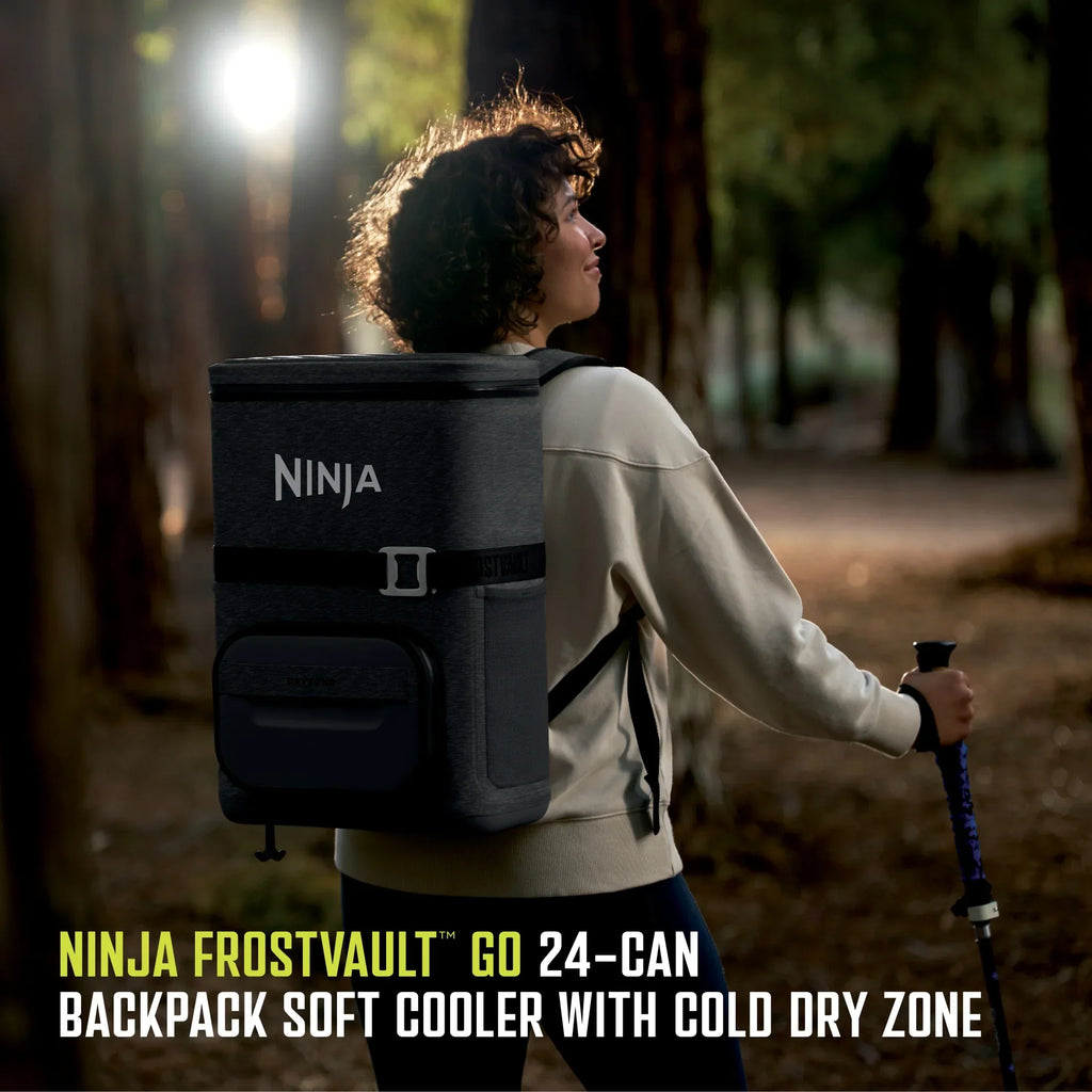 Nouveauté 2026 – Glacière souple Ninja Outdoor FrostVault Go 24 canettes avec zone froide et sèche, bleu bord de lac - FF124NV