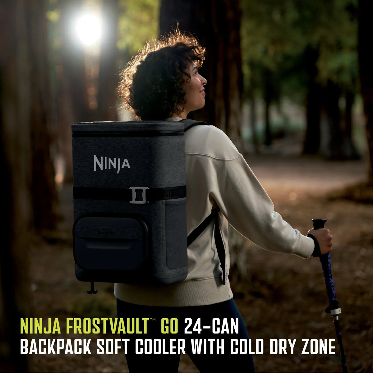 Nouveauté 2026 – Glacière souple Ninja Outdoor FrostVault Go 24 canettes avec zone froide et sèche, bleu bord de lac - FF124NV