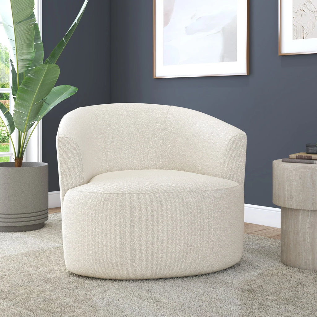 Nouveauté 2026 – Fauteuil pivotant Mainstays Boucle , taupe